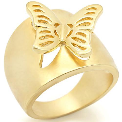 JCE369 Matte Gold & Gold Brass Ring with No Stone