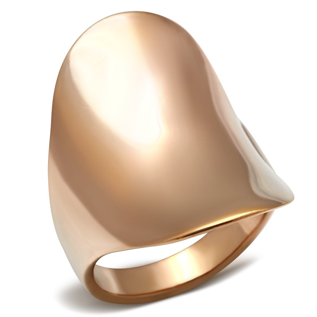 JCE207 IP Rose Gold(Ion Plating) Brass Ring with No Stone