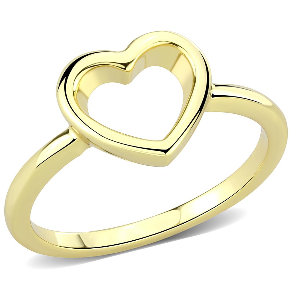 JCE3985 Flash Gold Brass Ring with No Stone