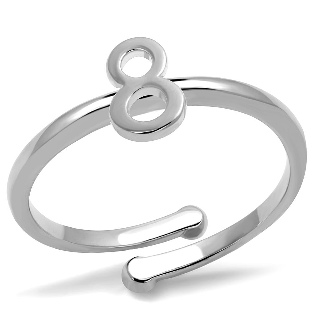 JCE4029 Rhodium Brass Ring with No Stone