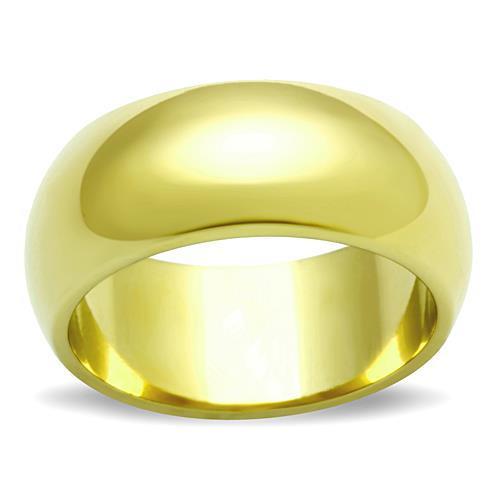 JCE1391 IP Gold(Ion Plating) Stainless Steel Ring with No Stone