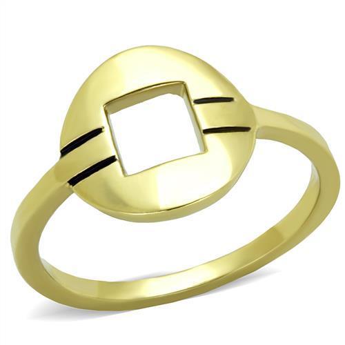 JCE2033 IP Gold(Ion Plating) Stainless Steel Ring with No Stone